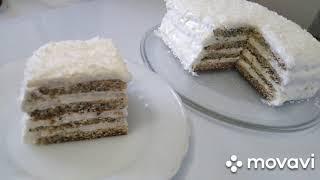 Торт с маком за 30 минут. Маковый торт "Царица Эстер" безумно вкусный тортик.
