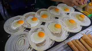 태국 계란 크레페 / thai egg crepe - thai street food