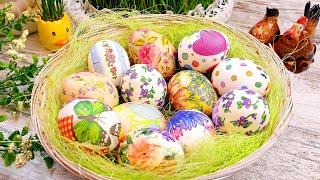 Как украсить яйца на Пасху без красителей! Такие разные и все прекрасные!