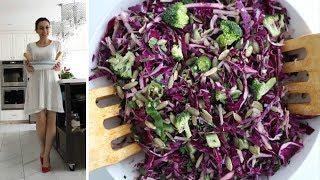 Կարմիր Կաղամբով Բրոկլիով Աղցան - Broccoli Red Cabbage Salad - Heghineh Cooking Show in Armenian
