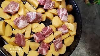 Картошка с Мясом в Духовке. Картошка по Грузински Подробный рецепт. Картошка с мясом и овощами