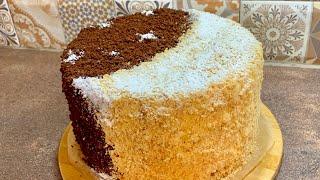 Торта Ден и Нощ - домашна пухкава и нежна, лесна и вкусна / Торт День и Ночь - вкусный домашний торт