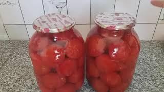 Вкусные ароматные помидоры в собственном соку/Консервация на зиму помидоры в собственном соку.