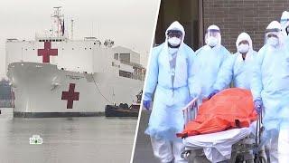 Танкер-госпиталь и 100 тысяч мешков для тел: США проигрывают войну с коронавирусом