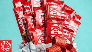 Супер ПОДАРОК: Букет из конфет своими руками. Букет из KitKat