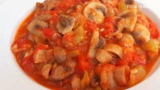 Легкий, летний рецепт ужина - Соте из овощей с грибами. Вкусно ДАЖЕ МЯСО НЕ НУЖНО