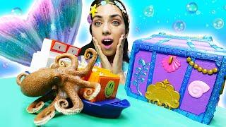 Волшебный Сундук РУСАЛКИ - Видео с игрушками Робокар Поли - Друг для осьминога
