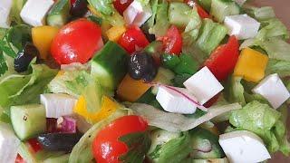 Греческий салат / Овощной салат /  Вкусно, быстро и полезно! / Greek salad /