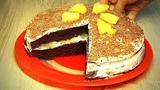 Торт в микроволновке за 10 минут :: Ананасовый торт без выпечки на новогодний стол 2021