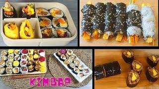 How to make Korean seaweed rice rolls | Gimbap | Kimbap ( 김밥 ) | ( Multiple fillings and rollings )