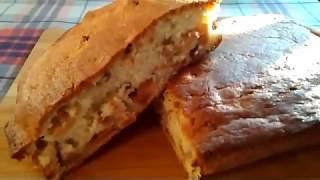 Пирог сладкий с сухими яблоками на масле.. Очень вкусный! Рецепт читайте ниже, под видео.#ПИРОГ