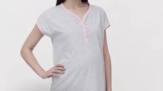 Ночная сорочка Happy Moms для беременных и кормящих